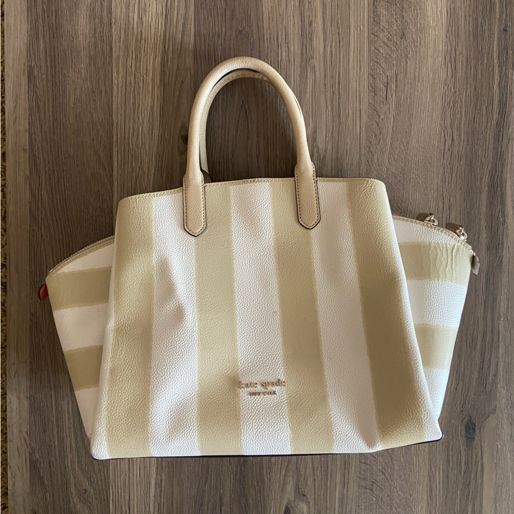 Kate Spade Avenue Awning Stripe Medium Satchel